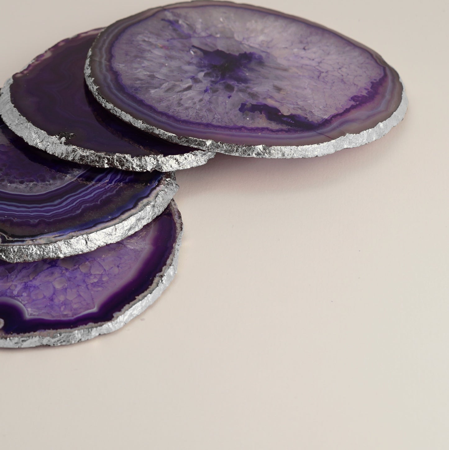 Agate coasters - set of 4 pieces