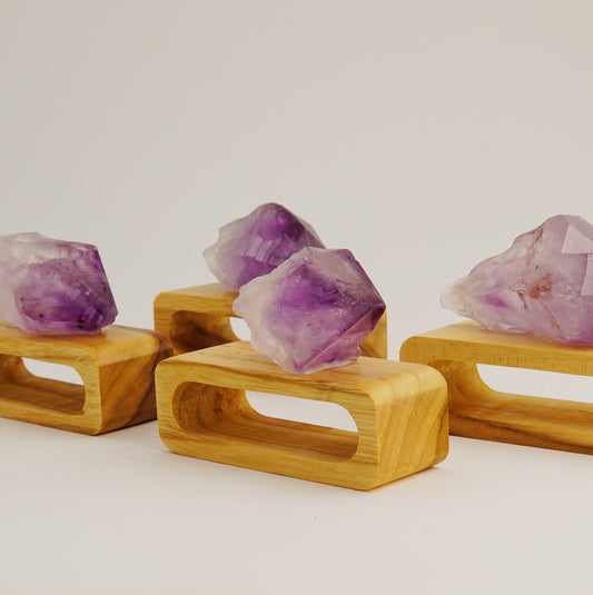 Amethyst rectangular napkin rings - set of 6 pieces