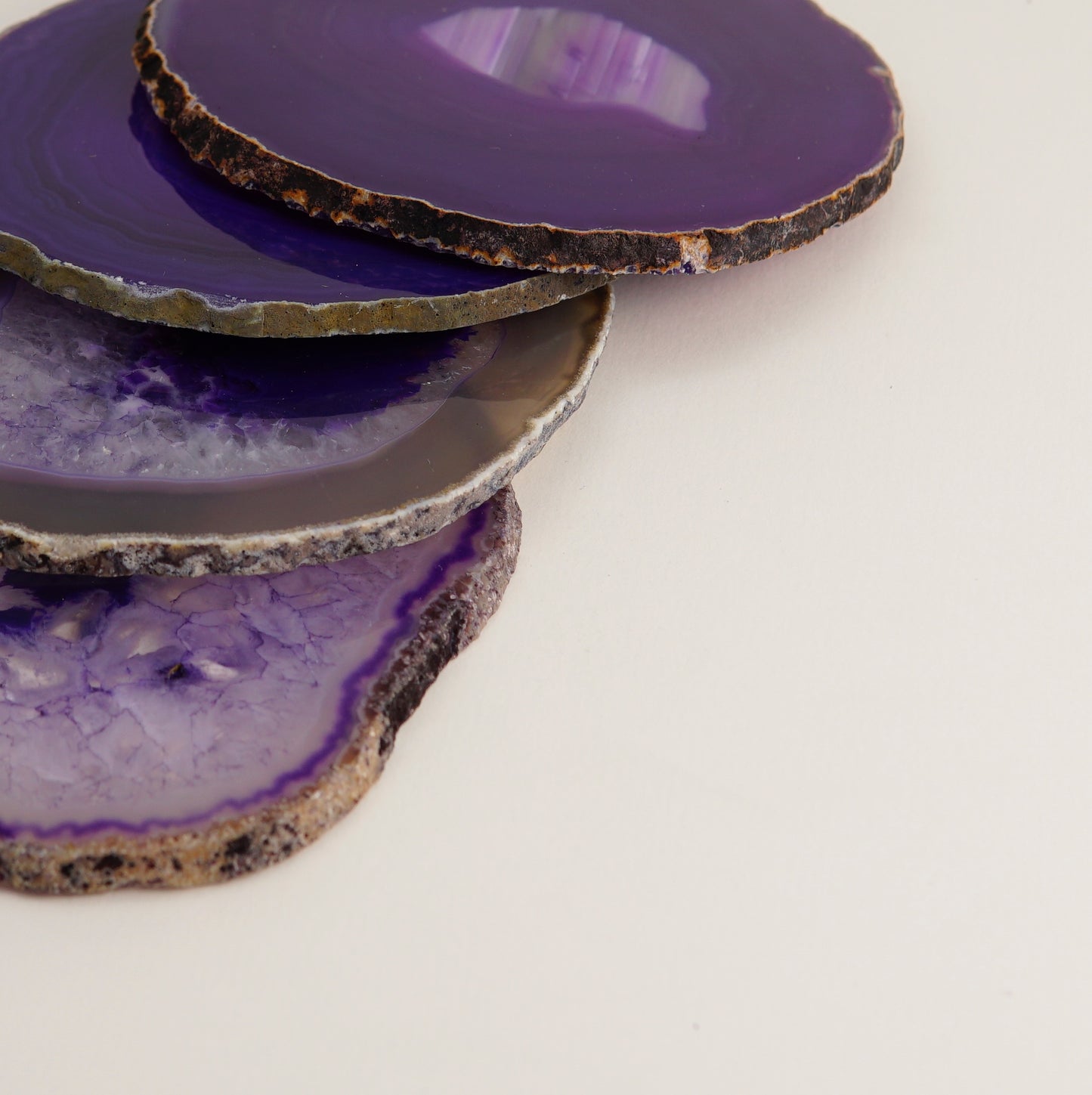 Agate coasters - set of 4 pieces