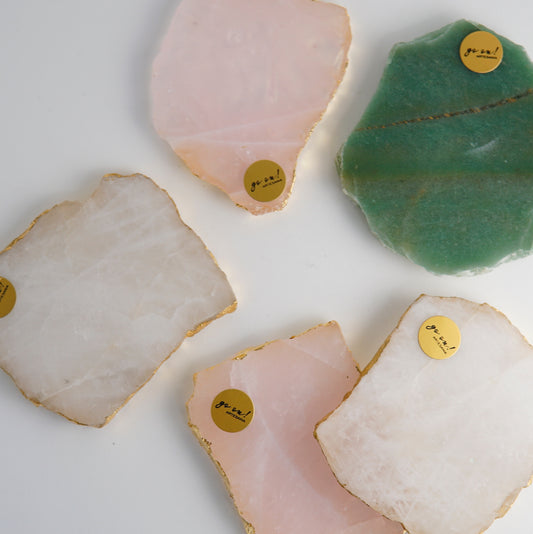 Quartz coasters - set of 4 pieces