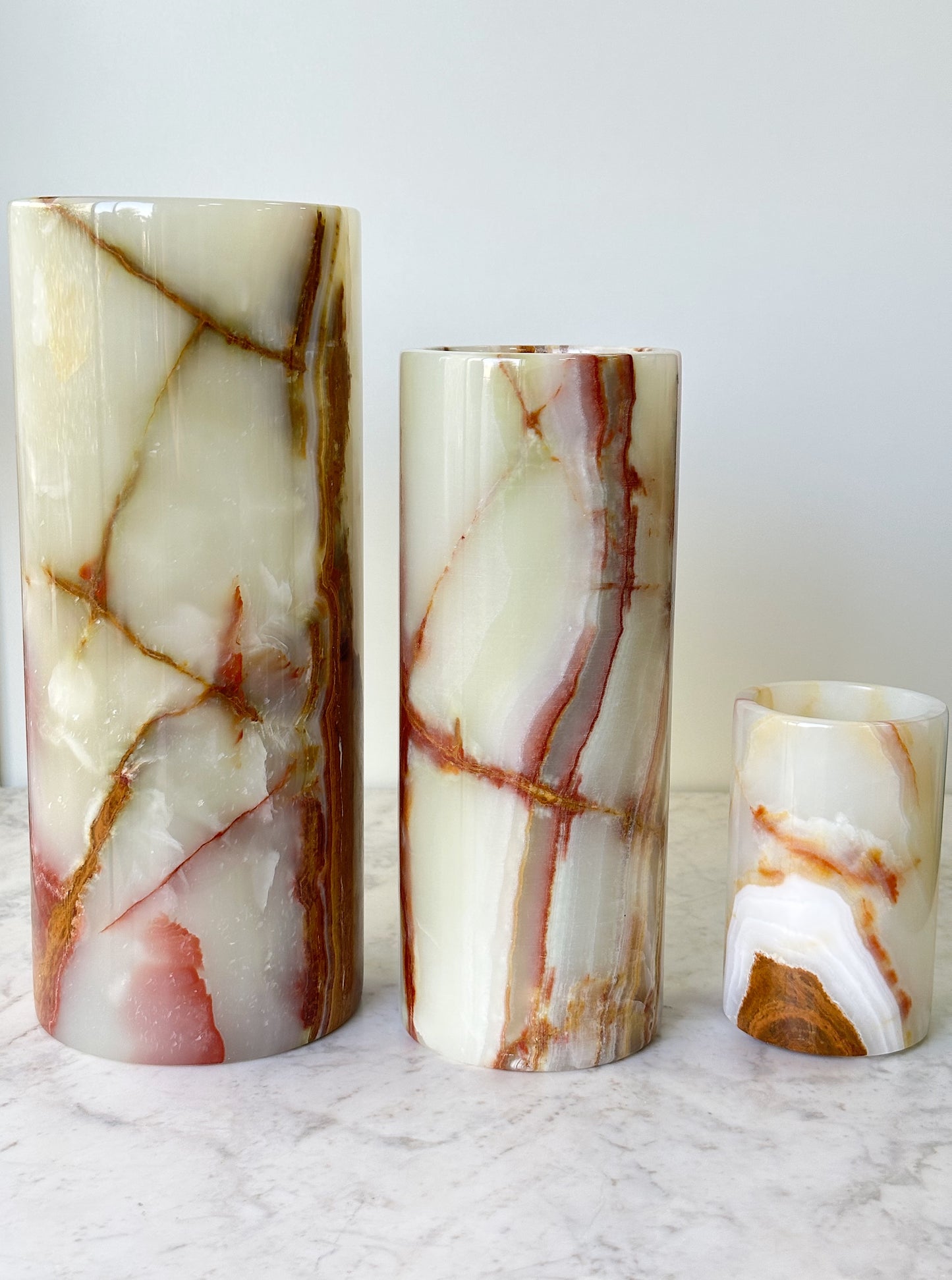 White onyx vase