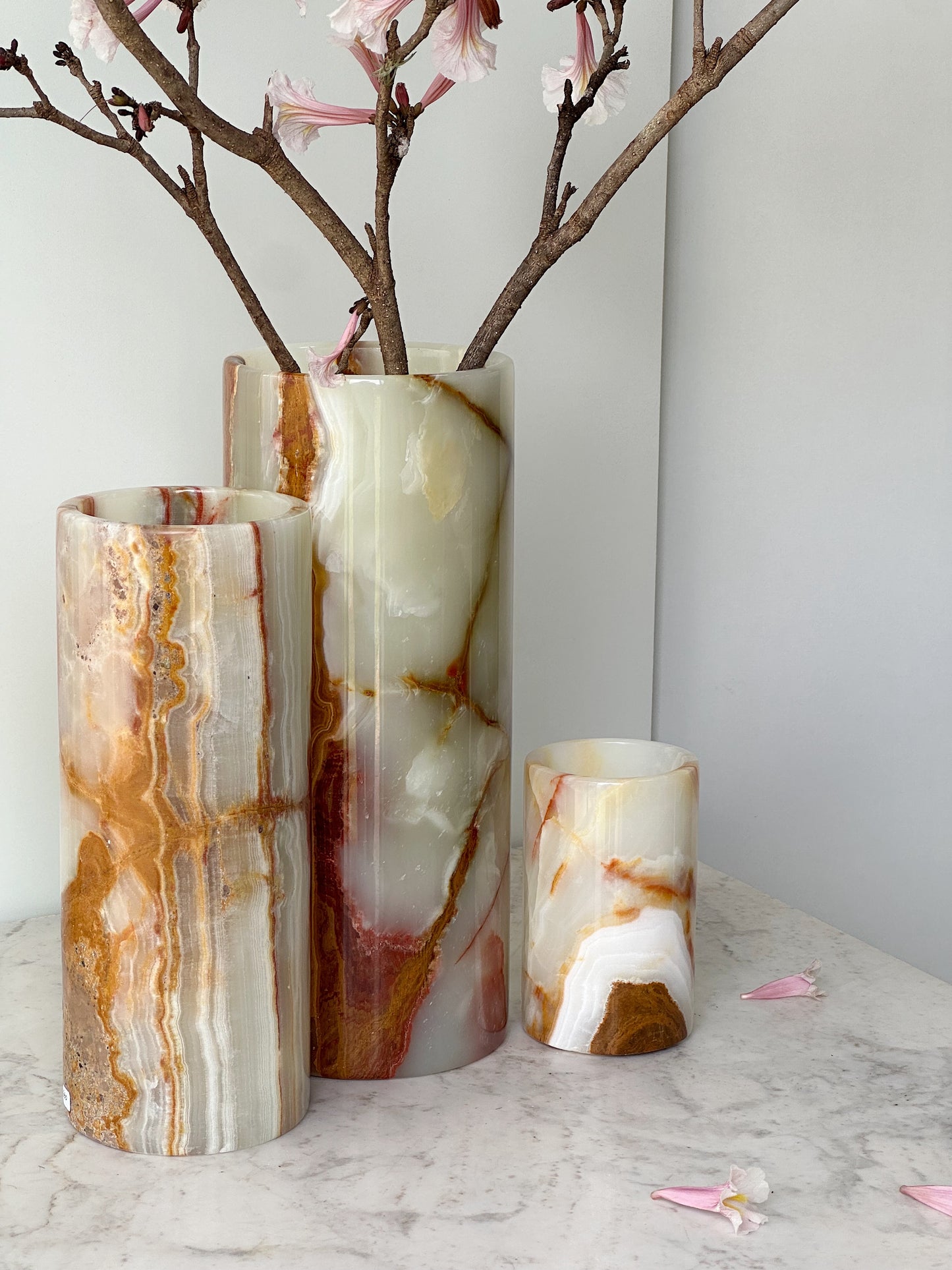 White onyx vase