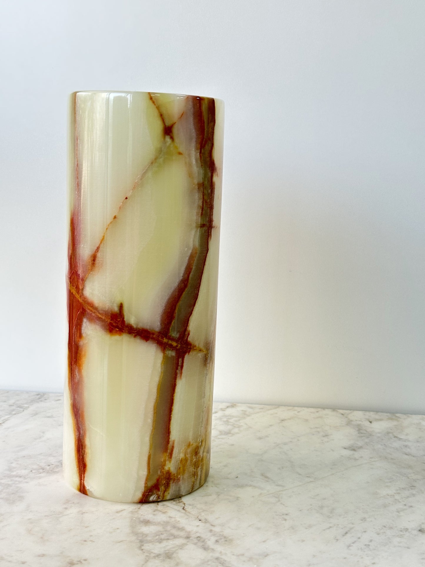 White onyx vase