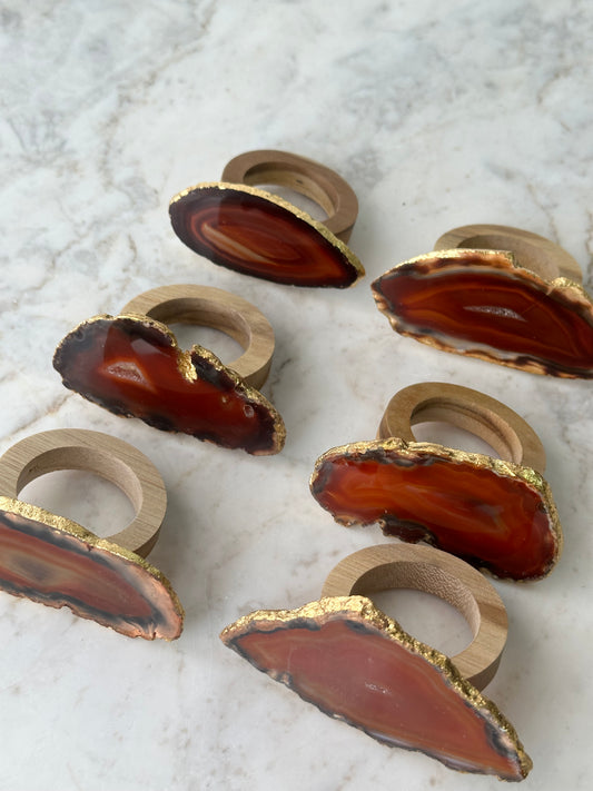 Anel Porta Guardanapos Essência em ágata natural