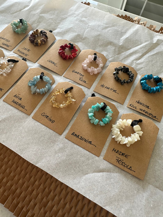 Marcadores de Taça com Pedras Naturais